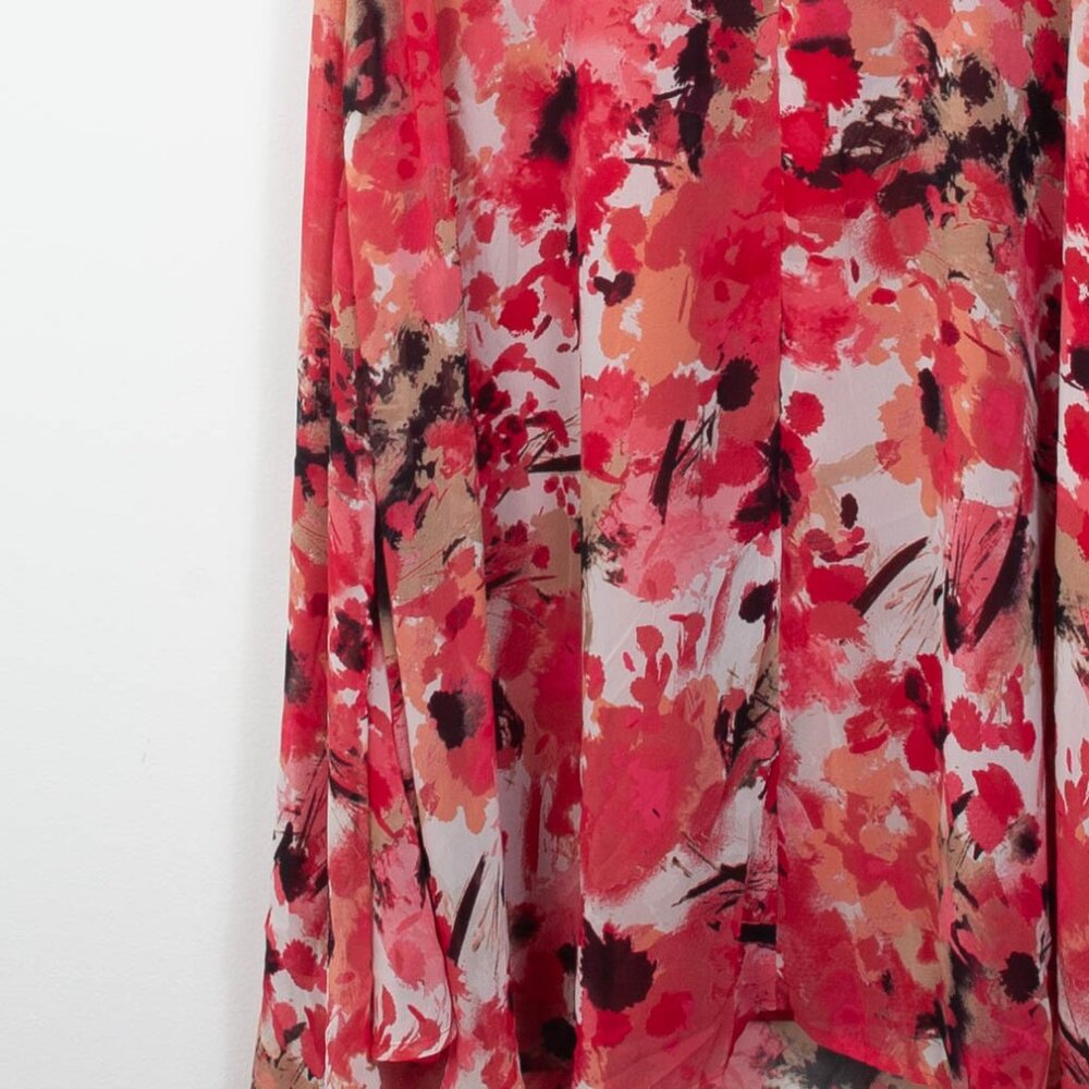 East 5th Womens Floral Babydoll Midi Dress Size 12‎ Sleeveless Artsy Y2K - Picture 8 of 8